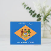 Delaware-Flag-Postkarte Postkarte (Stehend Vorderseite)