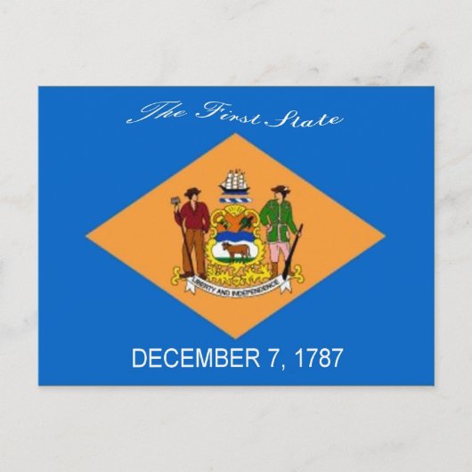 Delaware-Flag-Postkarte Postkarte (Vorderseite)