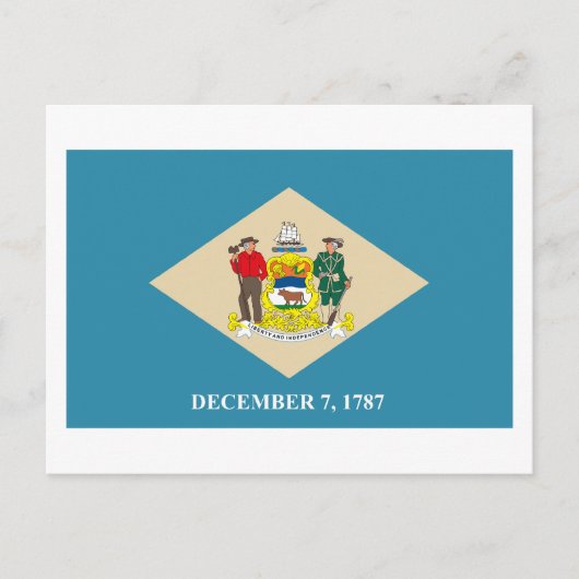 Delaware-Flag-Postkarte Postkarte (Vorderseite)