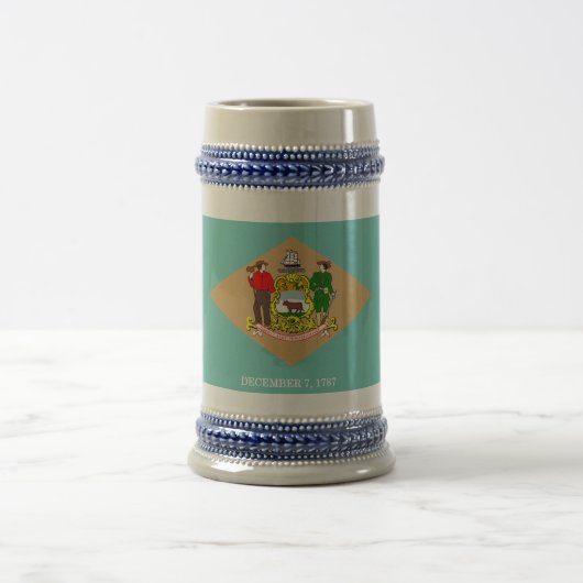 Delaware-Flagge Bierglas (Mittel)