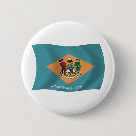Delaware-Flagge-Button Button (Vorderseite)