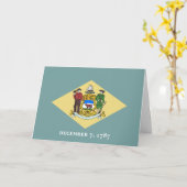 Delaware-Flagge, Flagge von Delaware Karte (Gelbe Blume)