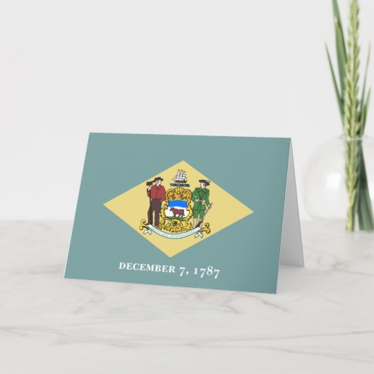 Delaware-Flagge, Flagge von Delaware Karte (Vorderseite)