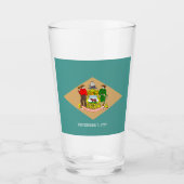 Delaware-Flagge Glas (Vorderseite)