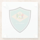 Delaware-Flagge Glasuntersetzer (Rückseite)