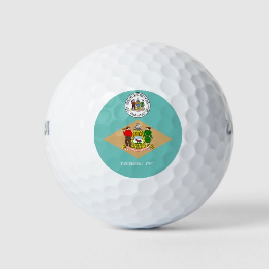 Delaware-Flagge Golfball (Vorderseite)