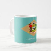 Delaware-Flagge Kaffeetasse (Vorderseite Links)