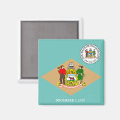 Delaware-Flagge Magnet (Vorderseite/Rückseite)