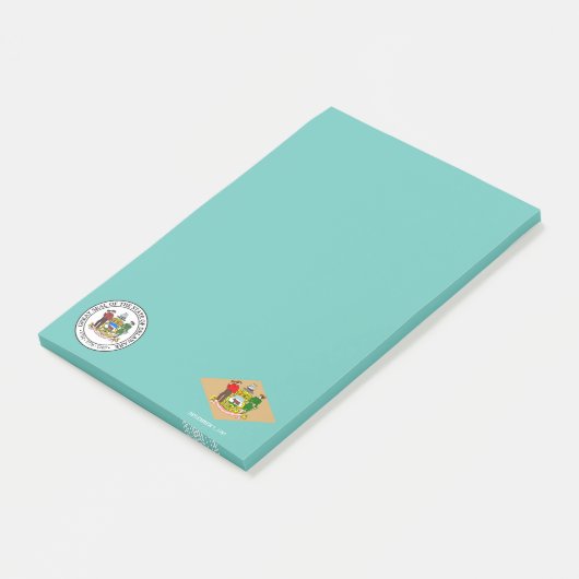 Delaware-Flagge Post-it Klebezettel (angewinkelt)