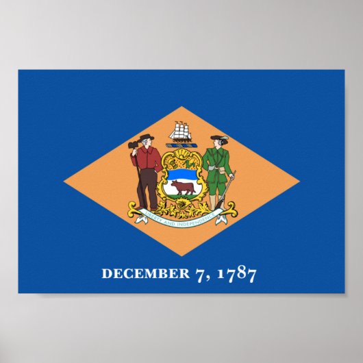 Delaware-Flagge Poster (Vorne)