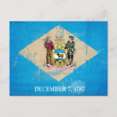 Delaware-Flagge Postkarte (Vorderseite)