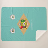 Delaware-Flagge Sherpadecke (Vorderseite (Horizontal))
