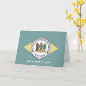 Delaware-Flagge & Siegel, Delaware Karte (Gelbe Blume)