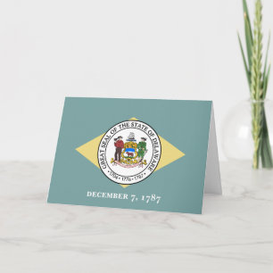 Delaware-Flagge & Siegel, Delaware Karte