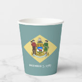 Delaware-Flagge & Siegel, Delaware Pappbecher (Vorderseite)