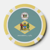 Delaware-Flagge & Siegel, Delaware Pokerchips (Rückseite)