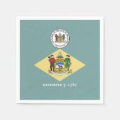 Delaware-Flagge & Siegel, Delaware Serviette (Vorderseite)
