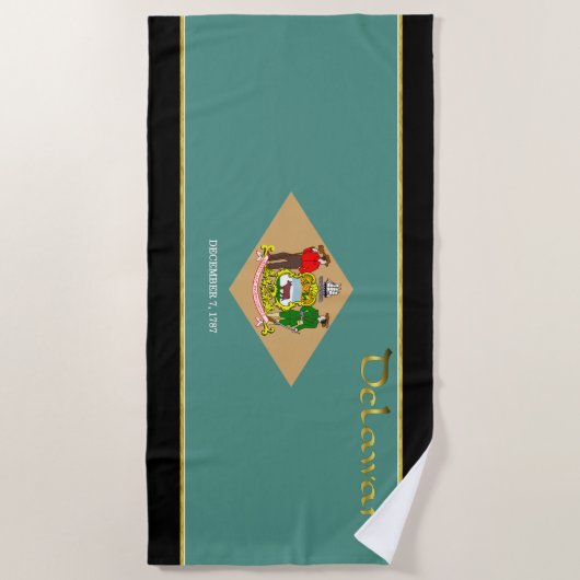 Delaware-Flagge Strandtuch (Vorderseite)