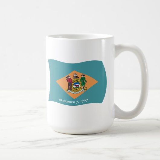 Delaware-Flaggen-Tasse Kaffeetasse (Rechts)
