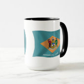 Delaware-Flaggen-Tasse Tasse (VorderseiteRechts)