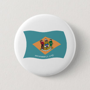 Delaware-Flaggenknopf Button