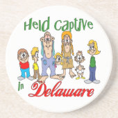 Delaware Funny Trailer Park Sandstone Untersetzer (Vorne)