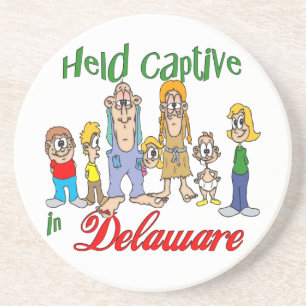 Delaware Funny Trailer Park Sandstone Untersetzer