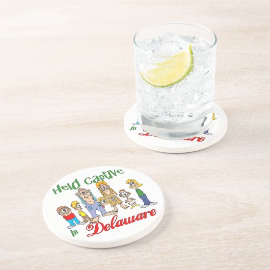 Delaware Funny Trailer Park Sandstone Untersetzer (Seite)