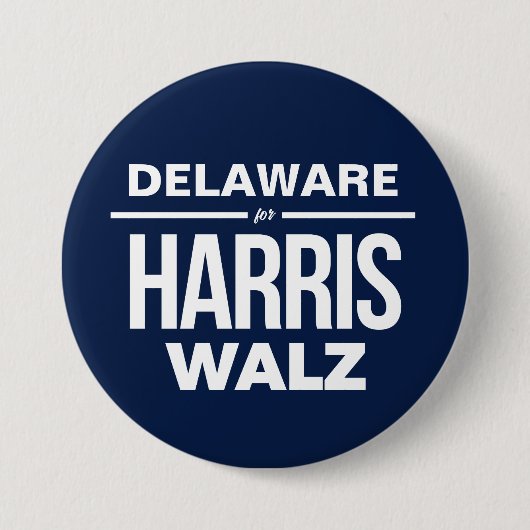 Delaware für Harris Walz Button (Vorderseite)