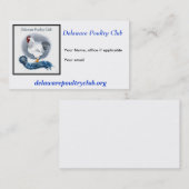 Delaware-Geflügel schlagen Visitenkarten mit einer Visitenkarte (Vorne/Hinten)