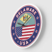 Delaware Große Wanduhr (Winkel)