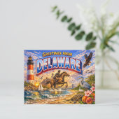 Delaware Grüße Postkarte (Stehend Vorderseite)
