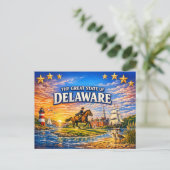 Delaware Grüße Postkarte (Stehend Vorderseite)
