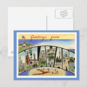 Delaware-Grüße von US-Staaten Postkarte (Vorne/Hinten)