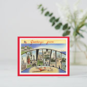 Delaware-Grüße von US-Staaten Postkarte (Stehend Vorderseite)