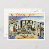 Delaware-Grüße von US-Staaten Postkarte (Vorne/Hinten)
