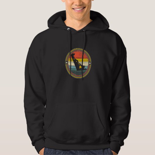 Delaware Hawaii Roots Origin Staat Map Retro Hoodie (Vorderseite)