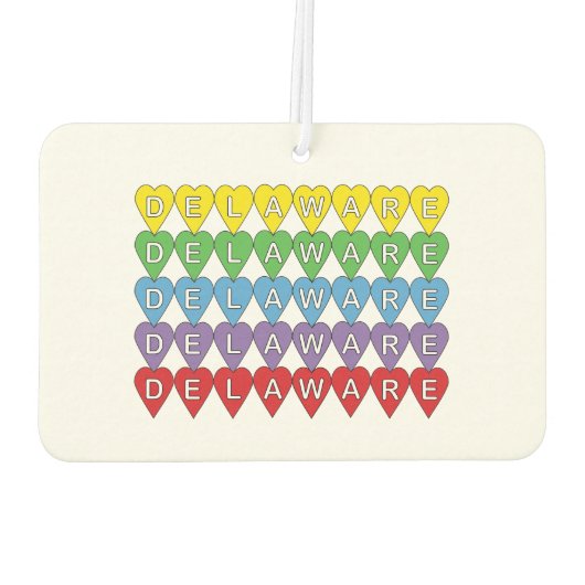 Delaware Hearful Colorful Autolufterfrischer (Rückseite)