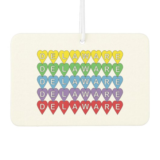 Delaware Hearful Colorful Autolufterfrischer (Vorderseite)