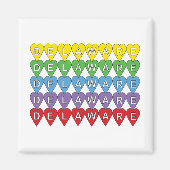 Delaware Hearful Muster Magnet (Vorne)