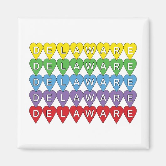 Delaware Hearful Muster Magnet (Vorne)