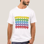 Delaware Hearts Colorful Rainbow T-Shirt (Vorderseite)