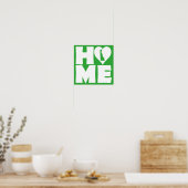 Delaware Home Heart State Poster Schild (Küche)