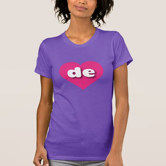 Delaware Hot Pink heart - I Liebe de T-Shirt (Vorderseite)