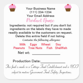 DELAWARE-Hütte - Etikett Quadratischer Aufkleber