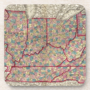 Delaware, Illinois, Indiana und Iowa Getränkeuntersetzer