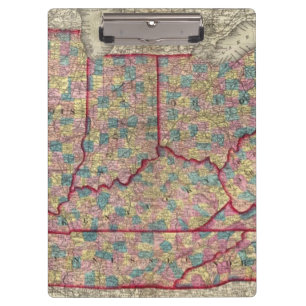 Delaware, Illinois, Indiana und Iowa Klemmbrett