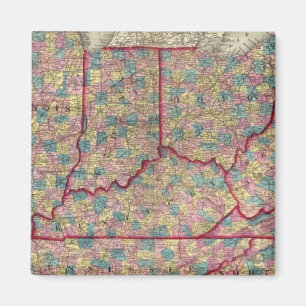 Delaware, Illinois, Indiana und Iowa Magnet