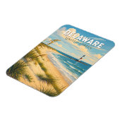 Delaware-Illustration Reise Kunst Vintage Magnet (Linke Seite)