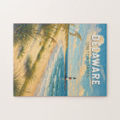 Delaware-Illustration Reise Kunst Vintage Puzzle (Horizontal)